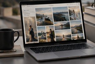 Batch editing on a laptop